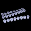 2ML 3ML 5ML 6 Cups/Strip Mini Pots Plastic Empty Paint Pigment Storage Container Anti-Leak Seal Palette Box with Lids Nylon Paint Brushes