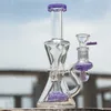 Popular 7 Inch Showerhead Perc Heady Glass Bong Recycler Water Pipes Klein Percolator Dab Rig Oil Rigs 14mm Female Joint XL-2062 In Stock