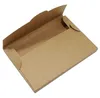 Brown Kraft Paper Postcard Packaging Boxes Papercard Picture Storage Box Envelope Greeting Card Foldable Carton Packing Boxes