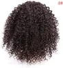 Hot Nieuwe Product 10 "tot 22" Kinky Krullend Paardenstaart Haarverlenging Menselijk Haar Wrap Trekkoord Paardenstaart Haarstuk 140G Donkerbruin Natuurlijk Zwart