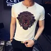 Summer Designer T Shirts For Men Tops Tiger Lion Head Letter Printing T Shirt Mens kläder Kort ärm Tshirt Men toppar Vit M-2266Y