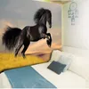 Zwart paarden Tapijt Wandt Tapijt Huisdecor Decor Decouch Deken Woonkamer Wandhangen tafelkleed Yoga Mat 200cmx150cm 150cm130cm T200601