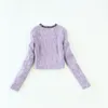 Mode Plaid costume femme hiver / printemps Nouvelle haute qualité en dentelle de laine Tweed Top Veste + Sac Hip Fishtail Jupe Light Purple Set 201027