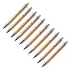 Ballpoint Pen Set Bamboo och Wood Writing Tools, Blue Refill (60 stycken)