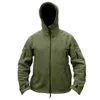 Mäns Jackor Höst Men Fleece Jacka Taktisk Soft Shell Hooded Winter Mens Multi Pocket Zipper Warm Polar Army Coat Outwear