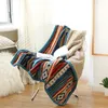 Super Soft Retro Flanell Fleece Sherpa Bohemian Couch Throw Filt för SOFA Portable Car Travel Cover Filt 201113