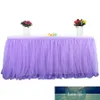 183 X77 CM Wedding Party Tutu Tulle Tabela Spódnica Osłona Tableware Cloth Baby Shower Party Home Decor Stół Spirting Birthday Party