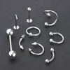 Set of 120PCS Body Piercing Stud Kit Stainless Steel Piercing Accessory For Both Men And Women