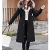 Veste chaude d'hiver pour femmes manteau long épais vers le bas femme à capuche 201103