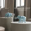 Resina 2set de elefante para o escritório em casa