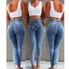 Jeans da donna moda vita alta 2021 nuovi jeans abbigliamento donna bende denim pantaloni a matita da donna di grandi dimensioni jeans skinny 201105