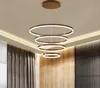 Nordic Kroonluchter LED-ringlamp met afstandsbediening Living Dining Room Slaapkamer Keuken Trap Woondecoratie Binnenverlichting