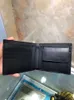 Wholesale top quality cheaper Luxury design genuine crochet leather short wallet men's wallets fashion coin pocket card case black gift box