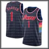 Джоэл 21 Джорки Embiid Jeams 1 S Harden Tyrese 0 Maxey City Basketball Jersey Allen 3 Iverson рубашка сшитые логотипы