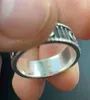 Vintage Hohler dünner Geisterring Luxus Designer schmaler Buchstabenring Herren Sterling Silber Ring Bohemian Charm Schmuck mit BOX 925 sil9545507