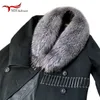 Hiver femme 100% col de fourrure de renard argenté plein cuir écharpe de renard rouge châle réel manteau en peluche veste en cuir col de fourrure écharpe femmes 20237f