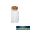 Mini bocaux en verre transparent 6ML 22x35mm, 100 pièces, conteneurs de perles, bouteilles de souhait, flacons avec bouchon en liège, bocaux et couvercles en verre transparent