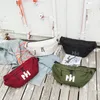 Grande capacité femmes taille sac toile grand Fanny Pack lumineux unisexe ceinture sac Hip Hop bandoulière poitrine sacs mode banane sac à main 220212