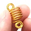 180pcs metal anéis de cabelo africano miçangas puxadas tubos encantos dreadlock dread bails biles jóias acessórios de decoração de jóias de ouro 2203122279216
