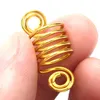 180st Metal African Hair Rings Beads Cuffs Tubes Charms Dreadlock Dread Hårflätor smycken Decoration Accessories Gold 2203126011066