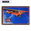 Style américain avion combattant métal peinture signes avion avion autocollant mural Vintage rétro affiche Pub Bar salon décor à la maison taille 30X20 cm