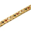 Guldmagnetiska armband armband för kvinnor män 4 i 1 hälsovård bioenergi germanium helande kvinnliga smycken för artrit6870002