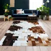 American Style Cowhide Patchwork Tapete Grande Tamanho Genuíno Vaca Pele Pele Carpete Tapete Decorativo RoG Rug