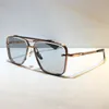 Sechs Sonnenbrillen für Herren, beliebtes Modell, Metall-Vintage-Sonnenbrille, modischer Stil, quadratisch, rahmenlos, UV-400-Linse, mit Paket, heiß verkaufte Stile