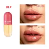 Passform Färger Minikapselform Läppglans Återfuktande Transparent Färgförändrande läppglans Oil Plump Lips Kosmetisk makeup