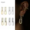 ROMAD Exquis Lock Chain Boucles D'oreilles Pour Les Femmes Minimalisme Géométrique Zircon Pave Dangle Boucles D'oreilles Argent 925 Bijoux Pendientes B1205