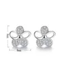 Boucles d'oreilles en argent Sterling 925 pour femme, bijoux de haute qualité, à la mode, simples, feuille de prunier, cristal, Zircon