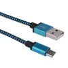 Forte cavo USB intrecciato Ricarica rapida Sincronizzazione dati Cavo telefonico Cavi USB Tipo C Micro USB per telefoni cellulari universali