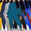 Langarm-Hosenanzug-Outfits für Damen, 2-teiliges Set, lässiger Sportanzug, Pullover + Leggings, Damenkleidung, Jogger-Sportanzug, KLW5051