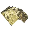 Small Big Sizes Gold Golden Self Seal Bags Clear Front for Zip Resealable Plastic Retail Packaging Bags Zipper Lock Mylar Bag Pack9889204
