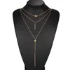 Pretty Choker Collier Necklaces Women Fashionable Multi-layer Chain Necklace Gold Plated Summer Charms Choker Necklace for Women Jewelry