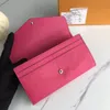 Brazza Portfel Modna kurtka męska długa torebka skórzana płótno Karta kredytowa Portfel Purple Portfel
