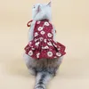 犬のドレスの昇華印刷のフラワードッグアパレル肌に優しいペットプリンセスドレスペットSundress夏の子犬服猫のスカートチワワのためのスカートChihuahua s A295