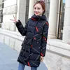 Winter Womens Jacket Coat Windproof Warm Women Parkas Thickening Cotton Padded Female printing Jacket Brand Collection 201210