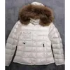 Frauen Daunenparkas Frauen Kleidung Winter Daunenjacke mit Oberbekleidung Weiblicher Pelzmantel Hohe Qualität Mit Kapuze Big Real Hick Slim Warm T Fashion Parka 201029