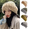 Gorro de boina de felpa de lana sintética de estilo francés para mujeres y niñas, gorro de punto con estampado de leopardo Vintage para invierno, gorro de punto de artista a la moda cálido para invierno 2020