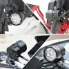 Phare Led de moto tout en aluminium, perles de boîtier, lampes led, flash puissant, projecteur de motocross pour moto de voyage, 1 pièce