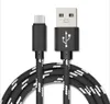 3m / 10ft USB till USB C Cable Data Sync Laddning Micro USB-kabel för Android Cellphone utan paket2021