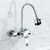 Fluxo Spray Bubbler Banheiro Banheiro Torneira Torneira Montado Dual Hole Hot e Frio Água Flexível Tubulação De Cozinha Misturador