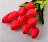 50 pcs/lot tulipe artificielle fleur PU bouquet vraie touche fleurs pour la maison mariage décoration fournitures