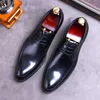 Véritable de la marque Desai Dress Men Men Formal Casual British British Large Taille Chaussures en cuir pointues Oxfords