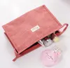 50 Stück Damen Frosting Plain Solid Travel Reißverschluss Kosmetiktasche Mix Farbe