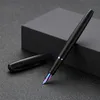 Nouveau Arrivel Pimio Matte Black Series Stylo plume Stylos à encre en métal de luxe avec boîte-cadeau Cadeau de Noël Gravé gratuit Accpet 201202