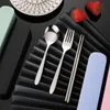 Stainless Steel Dinner Set Western Knife Fork Teaspoon Dinner Spoon Tableware Dinnerware DH8667