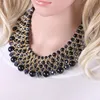Kaymen Handmade Crystal Fashion Necklace Golden Plated Chains Beads Maxi Statement Necklace for Women Party Bijoux NK-01561 220212285i