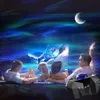 Galaxy Starry Sky Aurora Moon Star Projetor Laser Laser noite Iluminação Oceano Onda Projetor Colorido Bluetooth-compatible Music